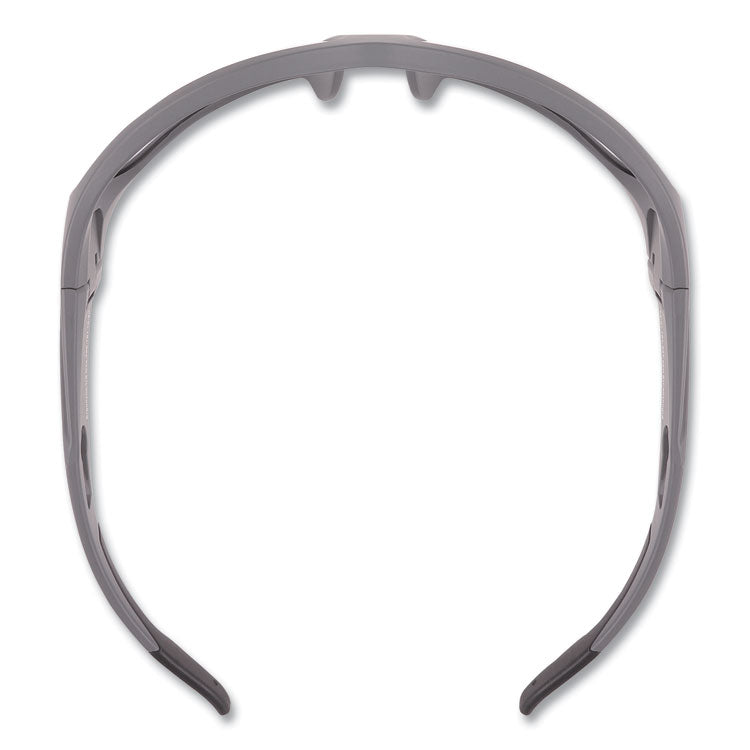 Skullerz BALDR Safety Glasses, Matte Gray Nylon Impact Frame, Yellow Polycarbonate Lens