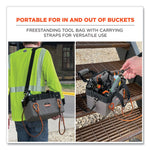 Arsenal 5844 Bucket Truck Tool Bag with Tethering Attachment Points, 8 Compartments, 13 x 7.5 x 7.5, Gray