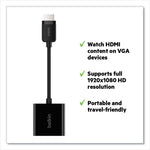 Hdmi To Vga Adapter With Micro-Usb Power, 9.8", Black