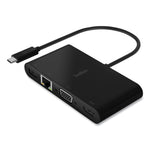 USB-C Multimedia + Charge Adapter, 4K HDMI/USB-A/USB-C/VGA, 4.9 ft, Black