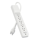 Home/Office Surge Protector, 6 AC Outlets, 6 ft Cord, 720 J, White