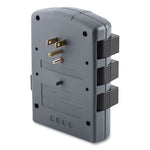 Pivot Plug Surge Protector, 6 AC Outlets, 1,080 J, Gray