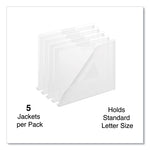 Project Poly Jackets, Letter Size, Clear, 5/Pack