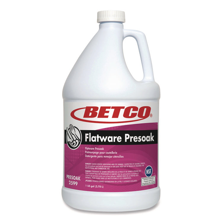 Flatware Presoak, Characteristic Scent, 1 gal Bottle, 4/Carton