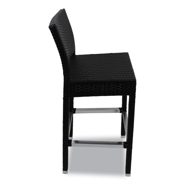 Gama Series Barstools, Supports Up to 300 lb, 31.25" Seat Height, Chocolate Seat, Chocolate Back, Chocolate Base