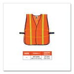 8040HL Non-Certified Hi-Gloss Vest, Polyester, One Size Fits Most, Orange