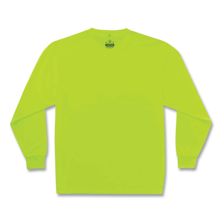 GloWear 8091 Non-Certified Hi-Vis Long Sleeve Shirt, 2X-Large, Lime