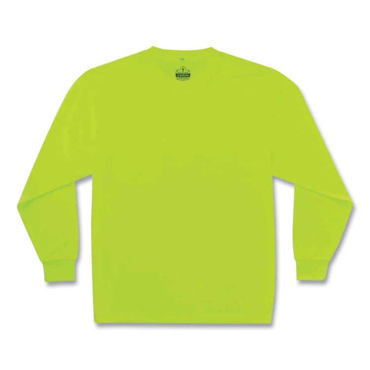 GloWear 8091 Non-Certified Hi-Vis Long Sleeve Shirt, 5X-Large, Lime