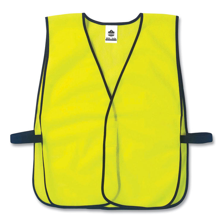 GloWear 8010HL Non-Certified Economy Vest, Polyester, One Size Fits Most, Lime