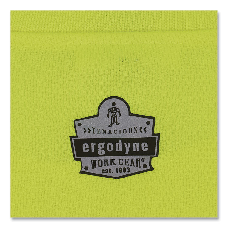 GloWear 8091 Non-Certified Hi-Vis Long Sleeve Shirt, 4X-Large, Lime