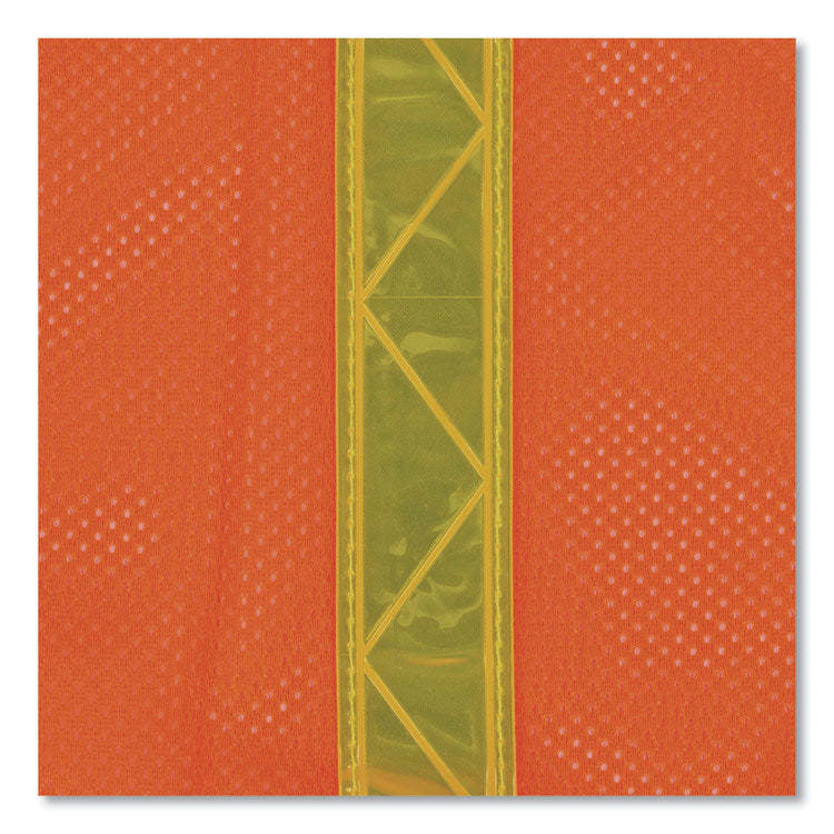 8040HL Non-Certified Hi-Gloss Vest, Polyester, One Size Fits Most, Orange
