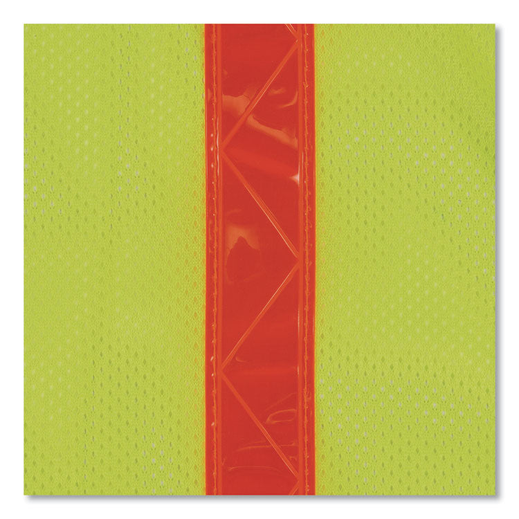 GloWear 8040HL Non-Certified Hi-Gloss Vest, Polyester, One Size Fits Most, Lime