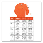 GloWear 8091 Non-Certified Hi-Vis Long Sleeve Shirt, Large, Orange