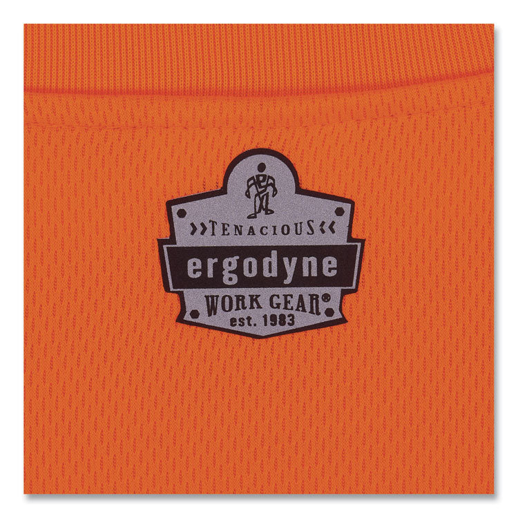 GloWear 8091 Non-Certified Hi-Vis Long Sleeve Shirt, Small, Orange