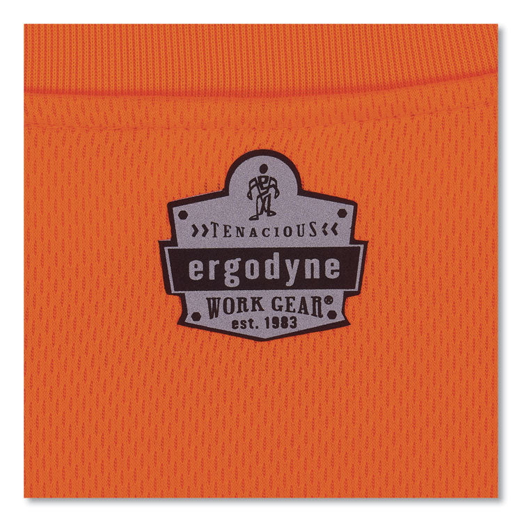 GloWear 8091 Non-Certified Hi-Vis Long Sleeve Shirt, Large, Orange