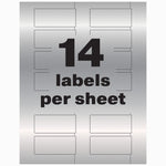 Avery PermaTrack Metallic Laser Asset Tag Labels, 1-1/4" x 2-3/4", Glossy Silver, 112 Asset Tags/Pack (61528)