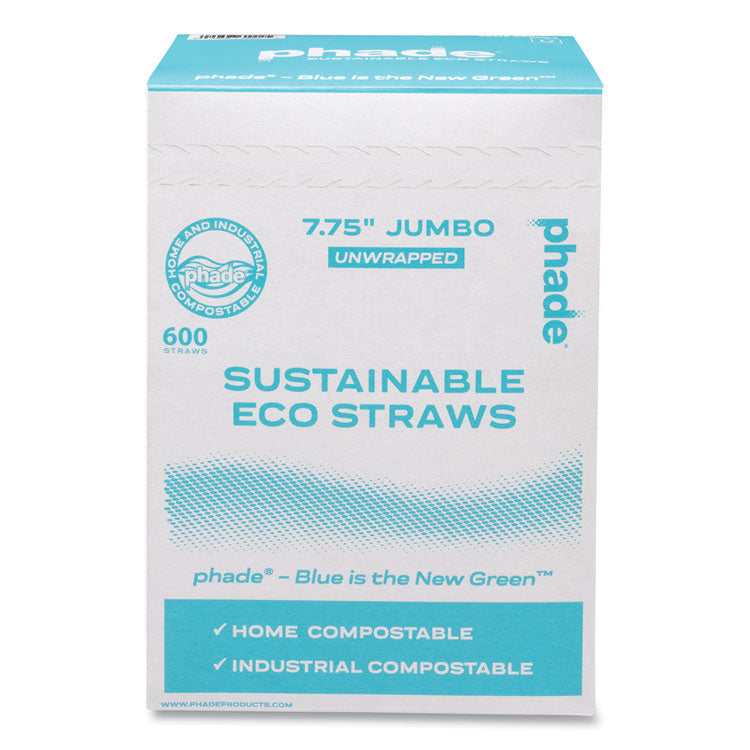 Marine Biodegradable Straws, 7.75", Ocean Blue, 6,000/Carton