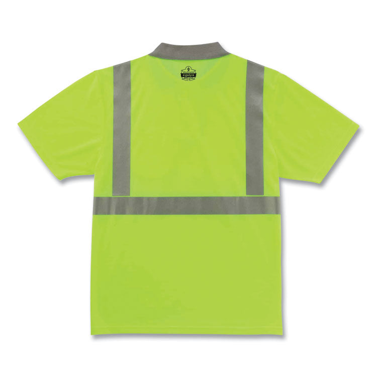 GloWear 8295 Class 2 Hi-Vis Polo Shirt, Small, Lime