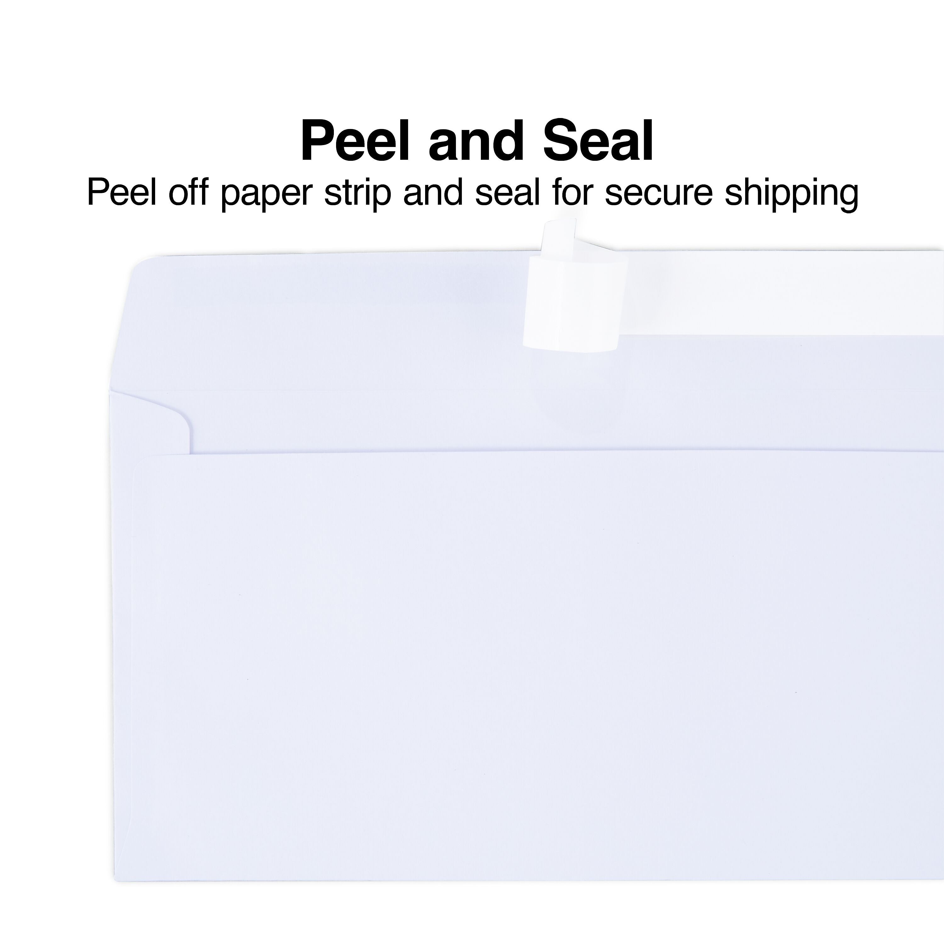 Staples QuickStrip EasyClose Self Seal #10 Business Envelopes, 4 1/8" x 9 1/2", White, 100/Box (ST50307-CC)