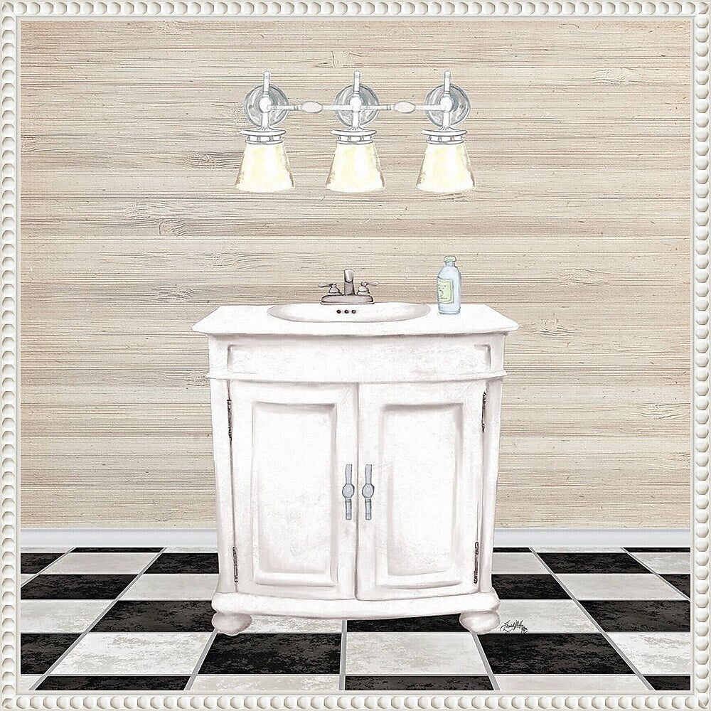 Amanti Art Bathroom II by Elizabeth Medley Framed Canvas Wall Art Print, 22" x 22" (A42678300099)