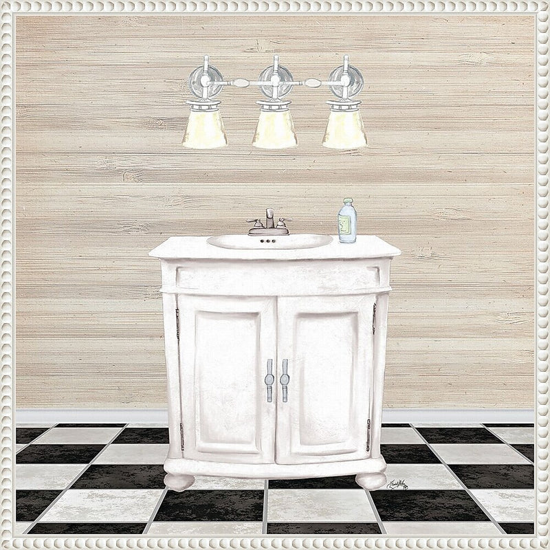 Amanti Art Bathroom II by Elizabeth Medley Framed Canvas Wall Art Print, 22" x 22" (A42678300099)