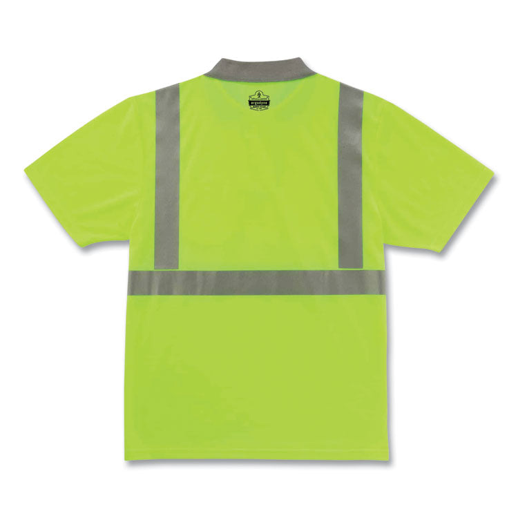 GloWear 8295 Class 2 Hi-Vis Polo Shirt, X-Large, Lime