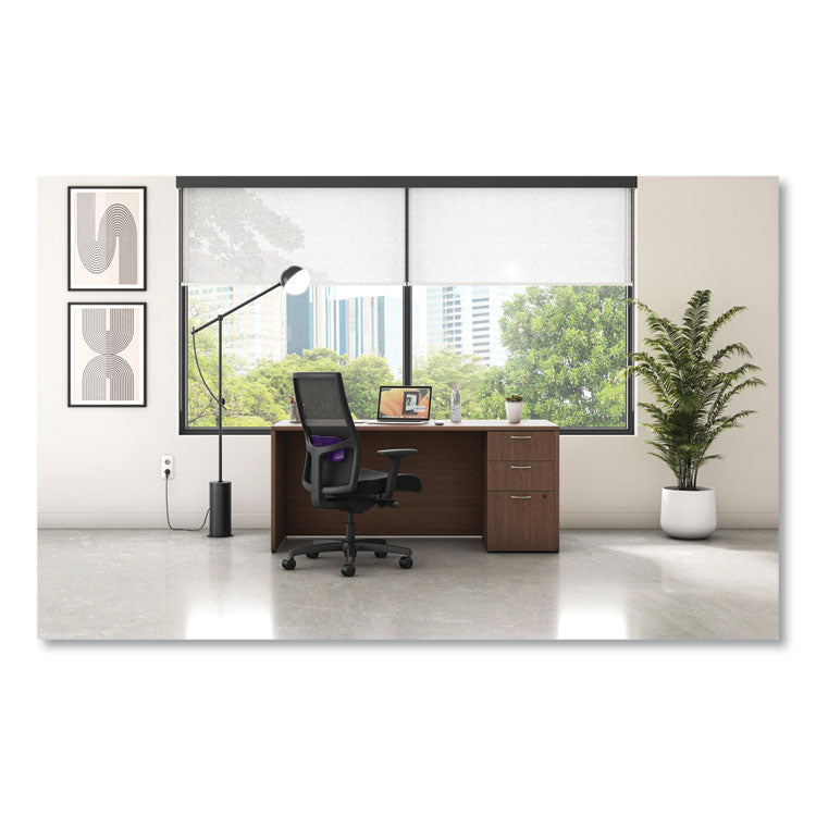 Ignition 2.0 4-Way Stretch Mid-Back Mesh Task Chair, Supports Up to 300 lb, 17" to 21" Seat Height, Black