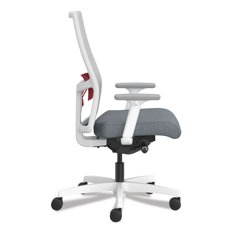 Ignition 2.0 4-Way Stretch Mid-Back Mesh Task Chair, Supports 300 lb, 17" to 20" Seat Height, Basalt/Fog/White