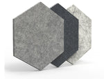 Luxor Reclaim Stick-On Decorative Acoustic Panels, 11"H x 9.5"W, Ocean Foam Combo PET, 12/Pack (RCLMHEX001)