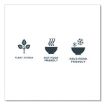 EcoSense Renewable Plant Starch Cutlery, Spoon, Plastic, Cream, 50/Pack
