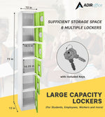AdirOffice 72"H 6-Tier Green Storage Locker (ADI629-206-GRN-DL)