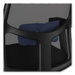 Ignition 2.0 4-Way Stretch Mid-Back Mesh Task Chair, Navy Blue Adjustable Lumbar Support, Black