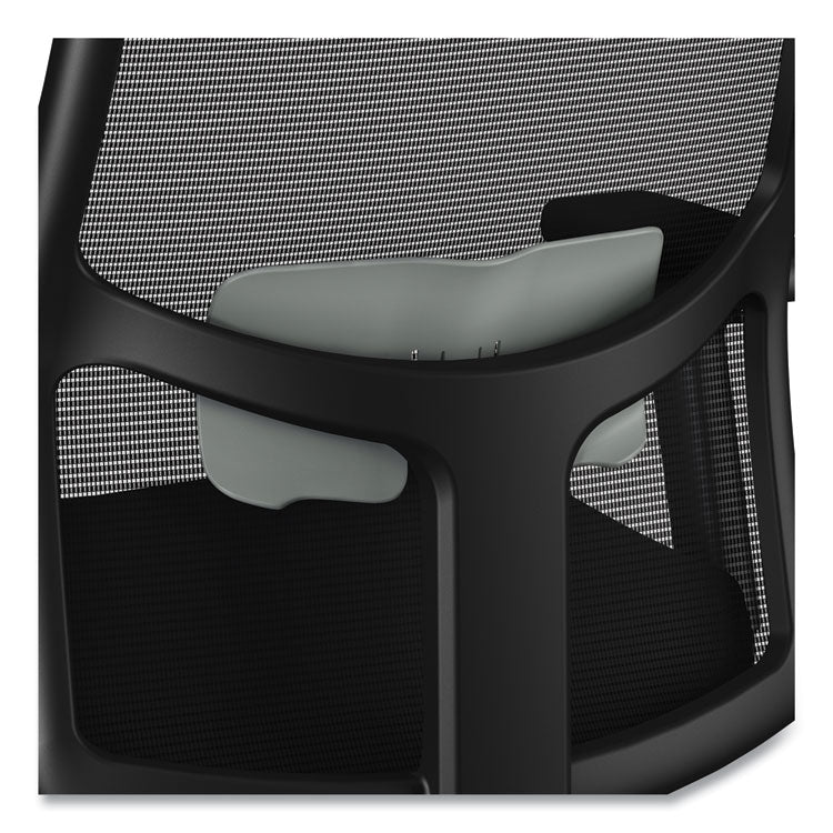 Ignition 2.0 4-Way Stretch Mid-Back Mesh Task Chair, Gray Adjustable Lumbar Support, Black