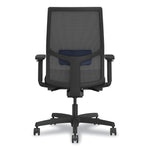 Ignition 2.0 4-Way Stretch Mid-Back Mesh Task Chair, Navy Blue Adjustable Lumbar Support, Black