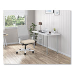 Ignition 2.0 4-Way Stretch Mid-Back Task Chair, White Adjustable Lumbar Support, Biscotti Seat, Fog Back, White Base