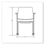 Cipher Mesh Back Guest Chair, 24.25" x 24.13" x 33.5", Black Seat, Charcoal Back, Charcoal Base