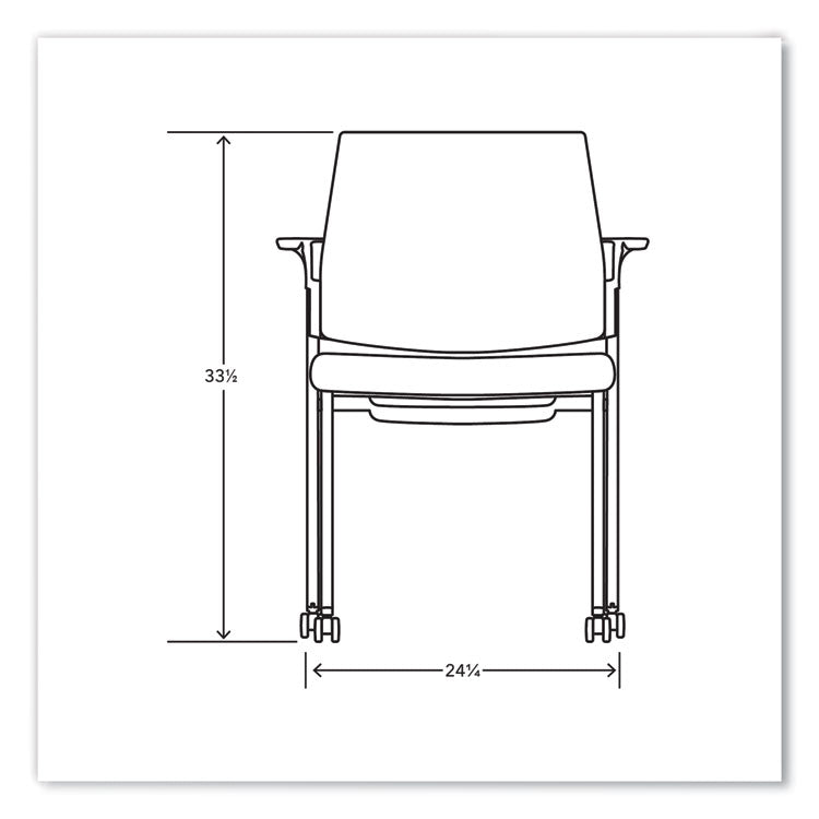 Cipher Mesh Back Guest Chair, 24.25" x 24.13" x 33.5", Black Seat, Charcoal Back, Charcoal Base