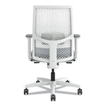 Ignition 2.0 Reactiv Mid-Back Task Chair, 17.25" to 21.75" Seat Height, Basalt Fabric Seat, White Back