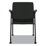 Ignition Series Guest Chair with Arms, Polyester Fabric Seat, 25" x 21.75" x 33.5", Black