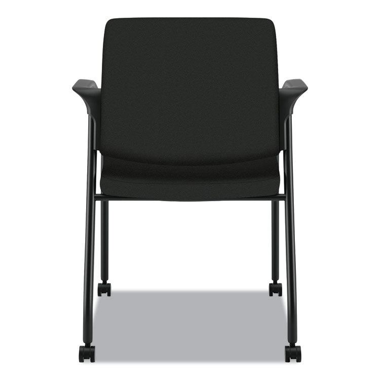 Ignition Series Guest Chair with Arms, Polyester Fabric Seat, 25" x 21.75" x 33.5", Black