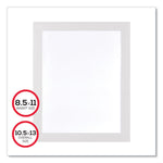 Self Adhesive Sign Holders, 8.5 x 11 Insert, Clear with White Border, 2/Pack