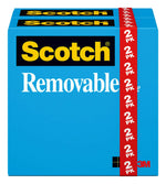 Scotch Invisible Clear Tape, 0.75" x 36 yds., 1" Core, 2 Rolls/Pack (811-2PK)