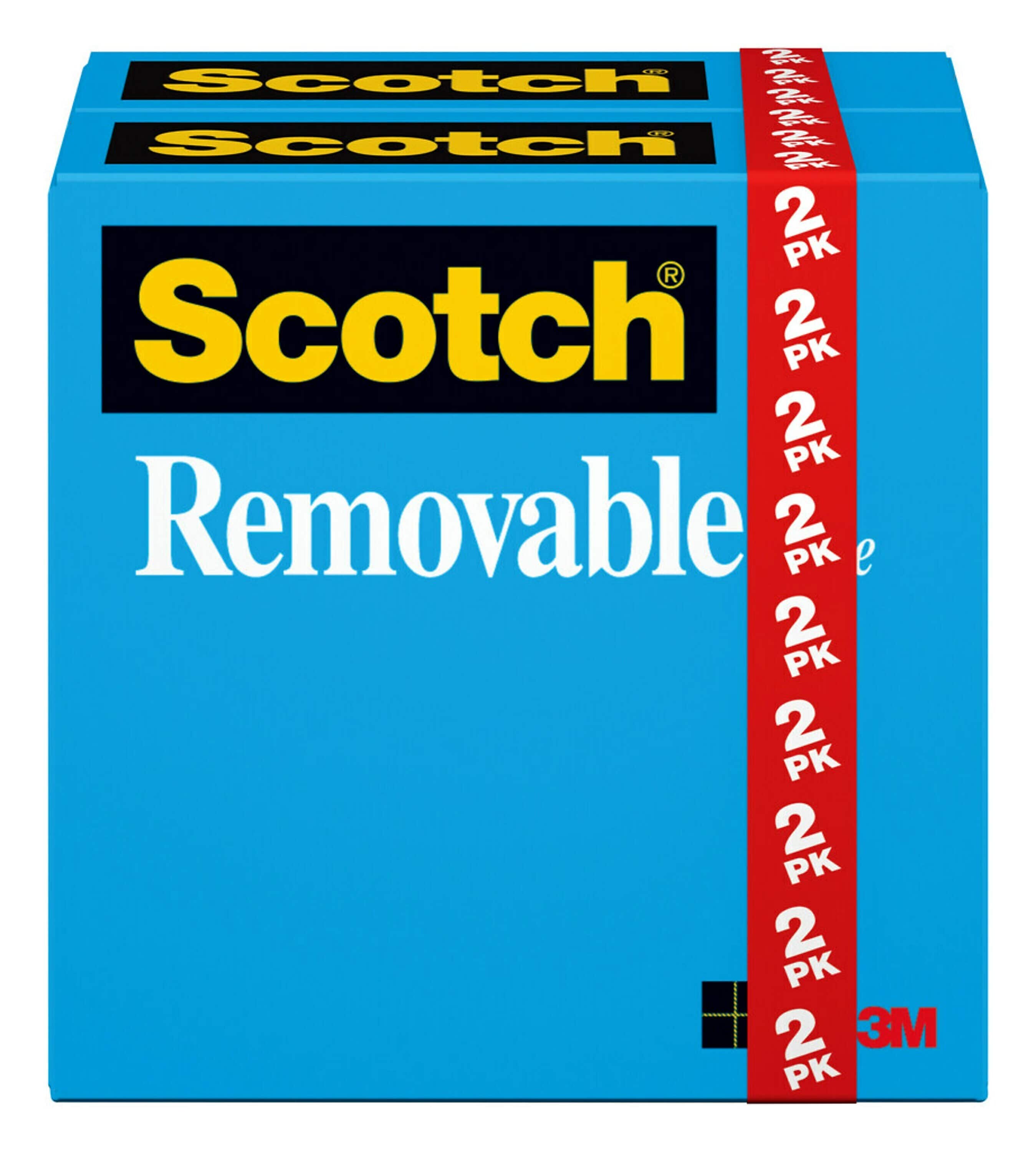 Scotch Invisible Clear Tape, 0.75" x 36 yds., 1" Core, 2 Rolls/Pack (811-2PK)
