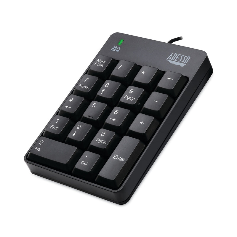 Adesso Wired 18-Key Numeric Keypad, Black (ADEAKB601UB)