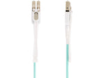 StarTech 8m (26.2ft) LC to LC (UPC) Duplex OM4 Multimode Fiber Optic Cable with Push-Pull Tabs, 50/125, Aqua (450FBLCLC8PP)