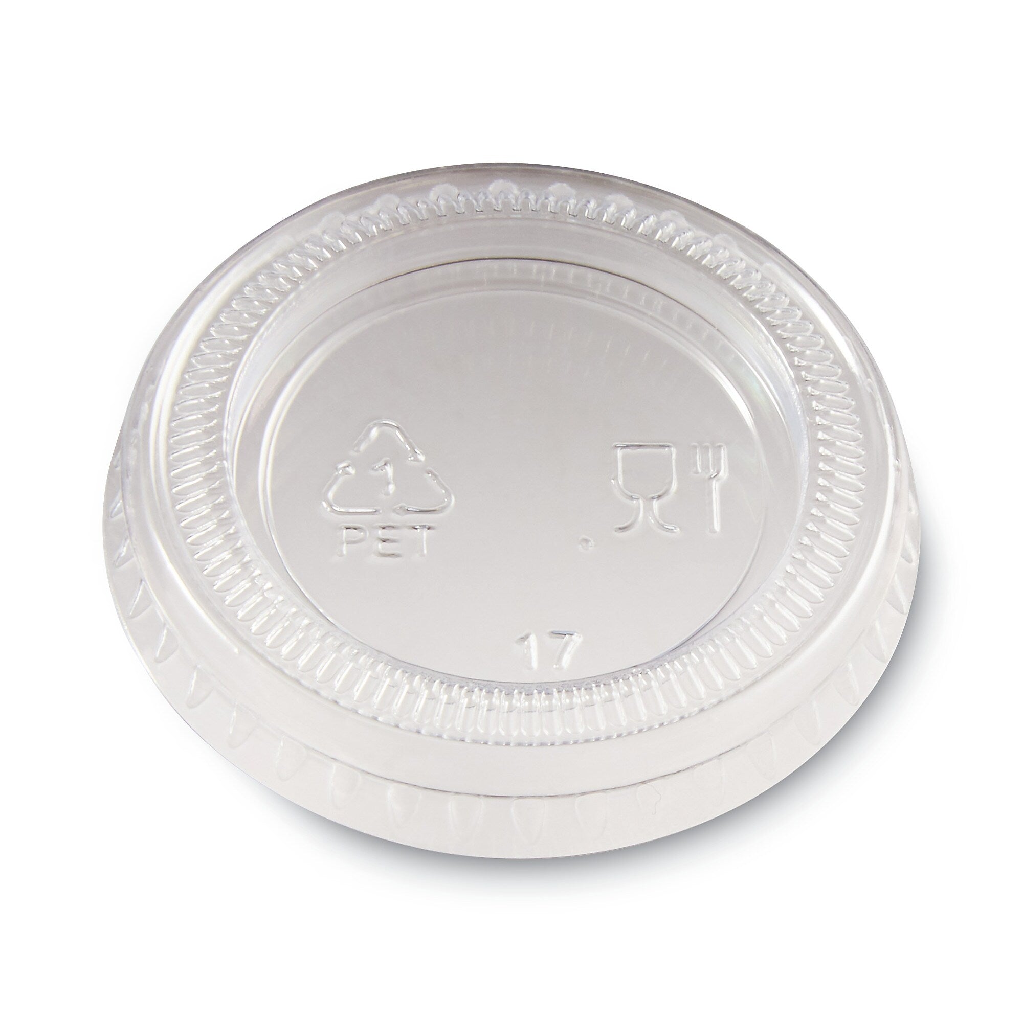Dixie Plastic Portion Cup Lids, Clear, 4,800/Carton (DXEPL10CLEAR)