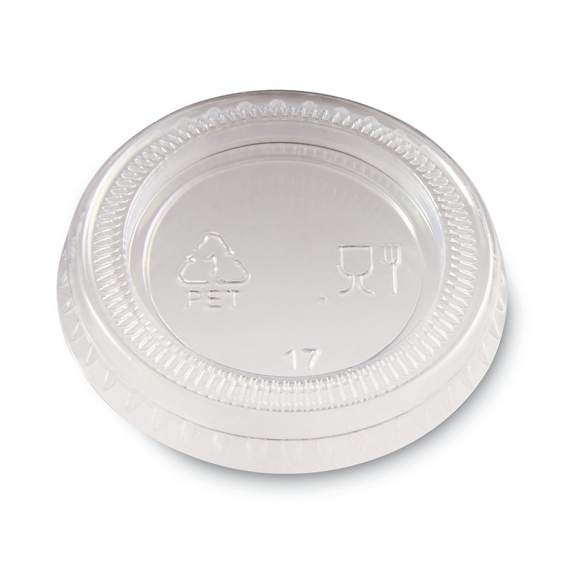 Dixie Plastic Portion Cup Lids, Clear, 4,800/Carton (DXEPL10CLEAR)