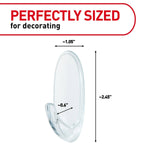 Command Medium Hooks Cabinet Pack, 2 lb., Clear, 50/Pack (17091CABPK)