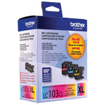 Brother LC1033PKS Cyan/Magenta/Yellow High Yield Ink Cartridge, 3/Pack (LC1033PKS)