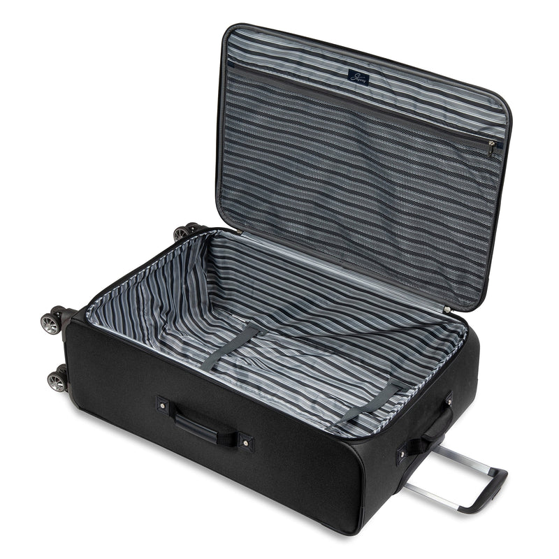 Skyway Luggage Epic 28" Suitcase, 8-Wheeled Spinner, Black (450-28"001-4VP)